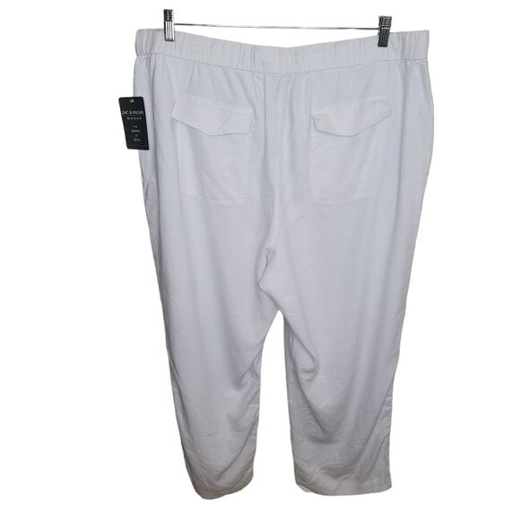 Zac & Rachel Nwt linen blend straight leg ankle pants size 3x - Picture 2 of 7